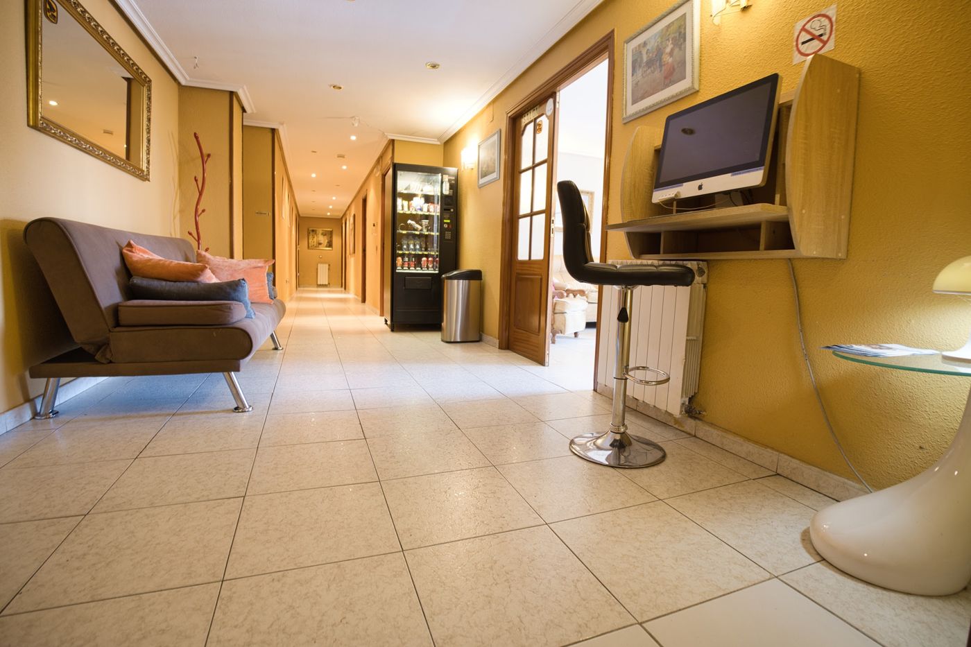 Recepción del hostal